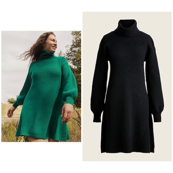 NWT Wool and recycled-cashmere turtleneck sweater-dress Black Womens Small $298 - Picture 2 of 16